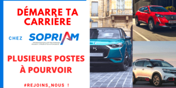 Nouveau Stage: Carrière automobile: découvrez les offres d'emploi à Sopriam